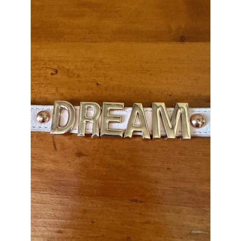 BCBGeneration Pink Leather DREAM Charm Bracelet Rose Gold Snap Closure - Picture 3 of 11